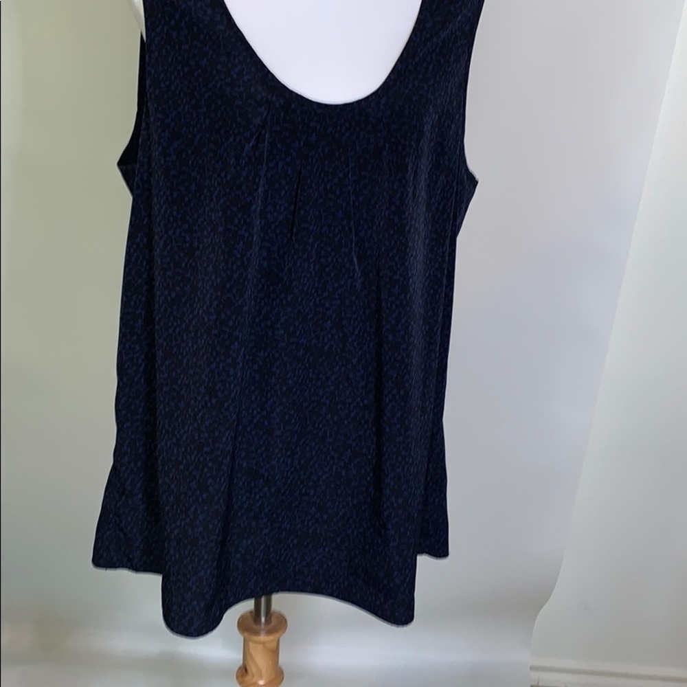 𝅺GAP Blue/Black Print Tank Blouse in XL